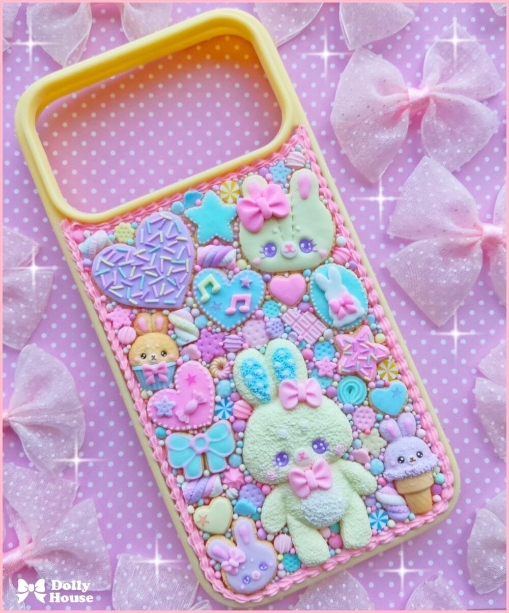 Kawaii Bunny Candy Dream iPhone 17 Pro Max Case by Dolly House