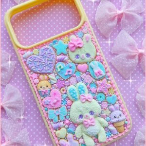 Kawaii Bunny Candy Dream iPhone 17 Pro Max Case by Dolly House