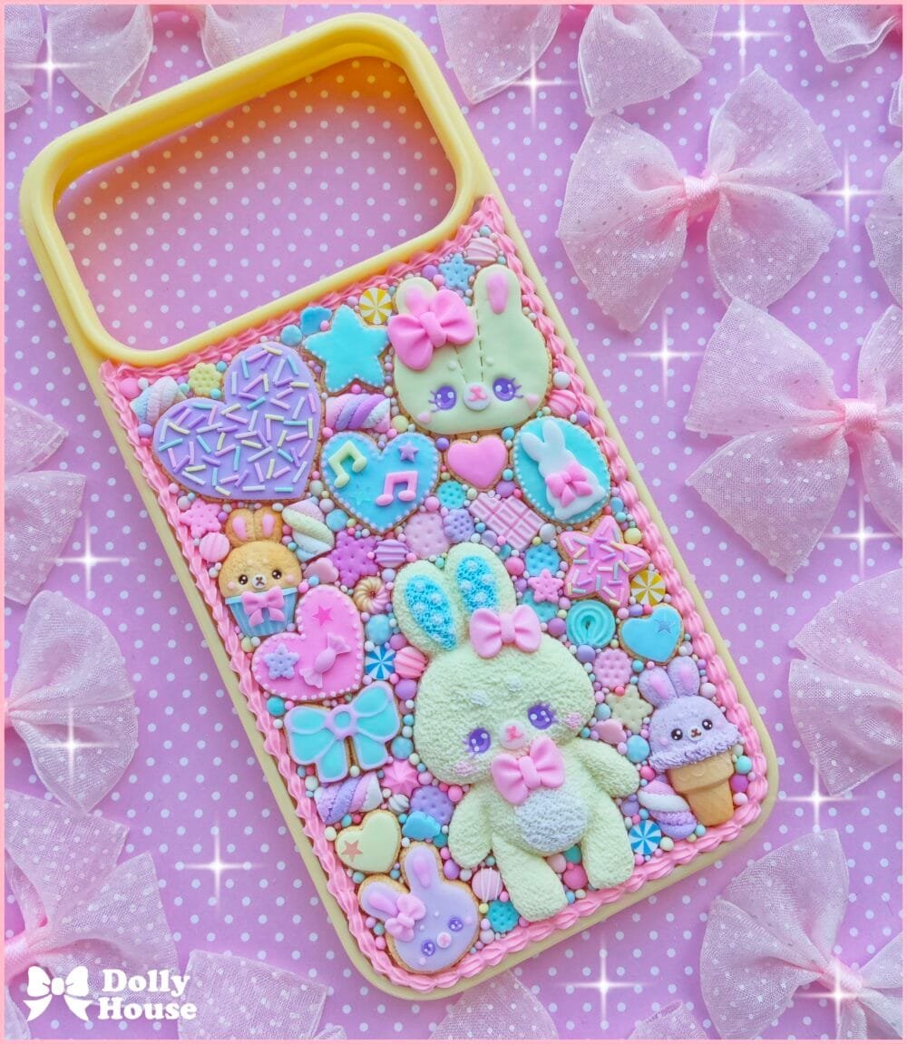 Kawaii Bunny Candy Dream iPhone 17 Pro Max Case by Dolly House
