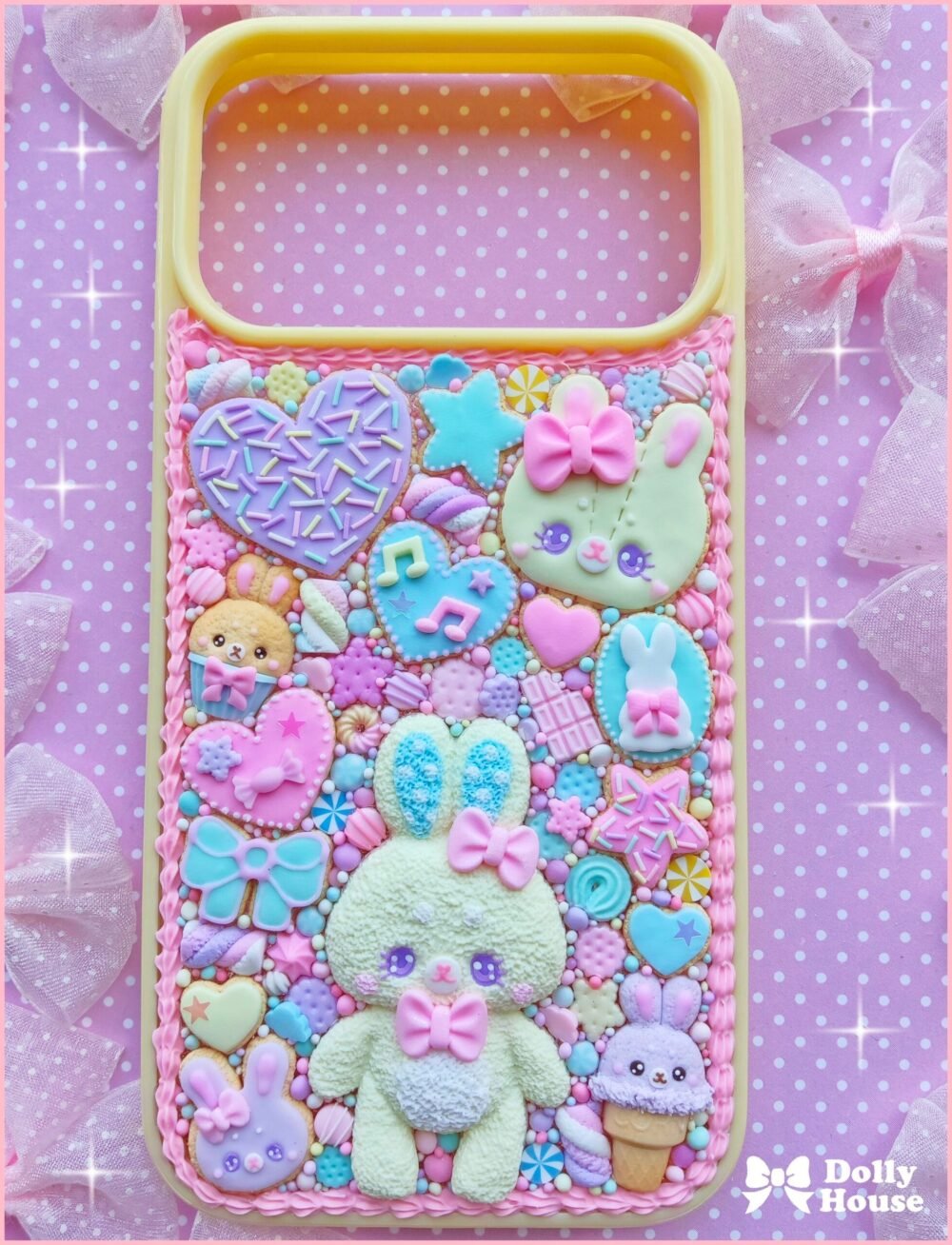 Kawaii Bunny Candy Dream iPhone 17 Pro Max Case by Dolly House