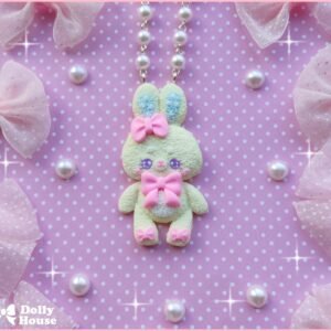 Yellow Bunny Bow Necklace by Dolly House