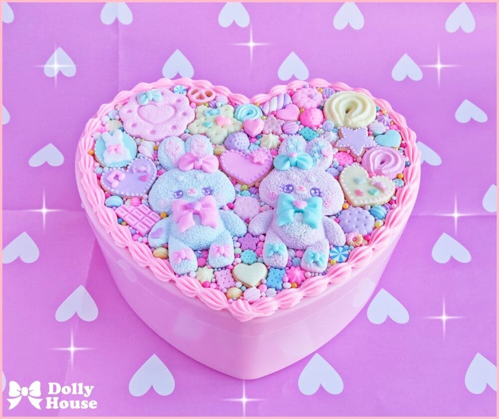 Pastel Bunny Heart Jewelry Box-1 by Dolly House