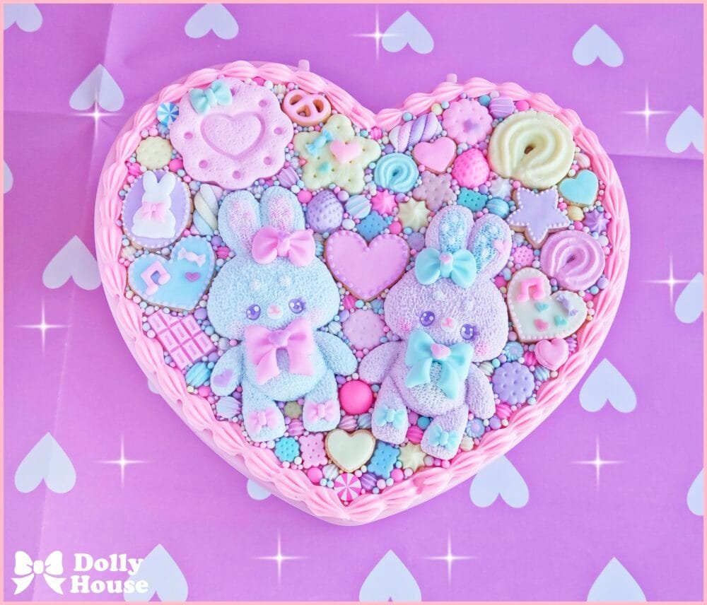 Pastel Bunny Heart Jewelry Box-1 by Dolly House