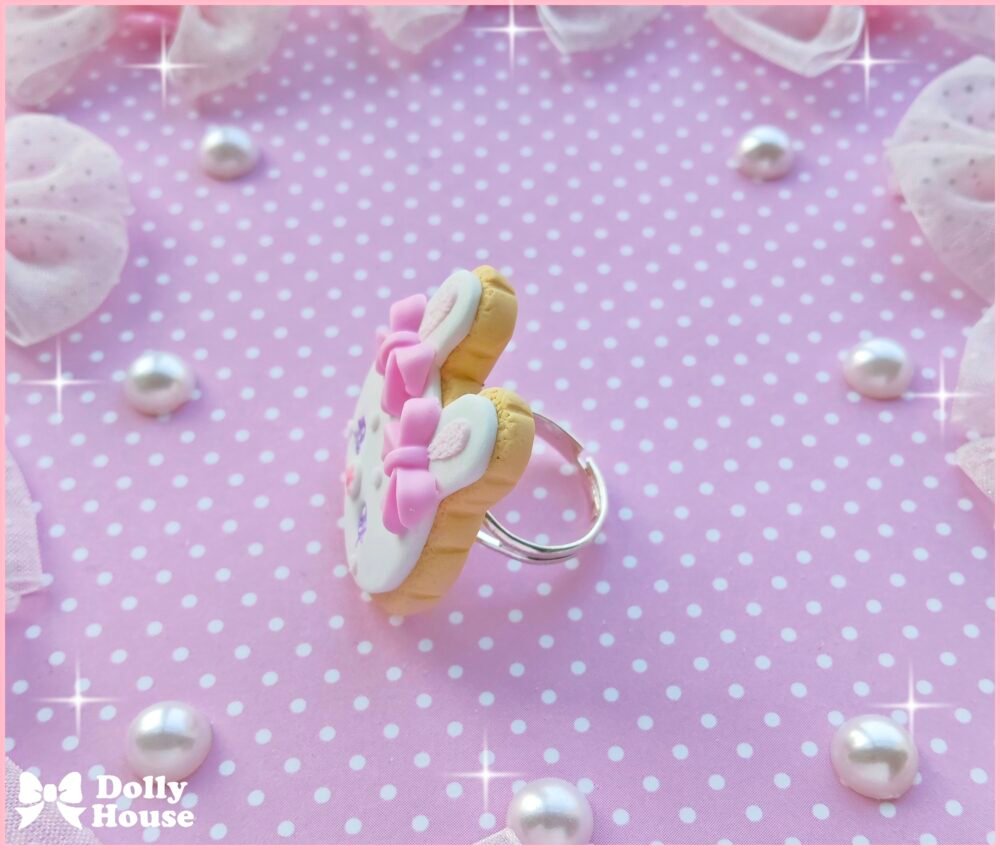Bunny Bowtie Cookie Ring by Dolly House