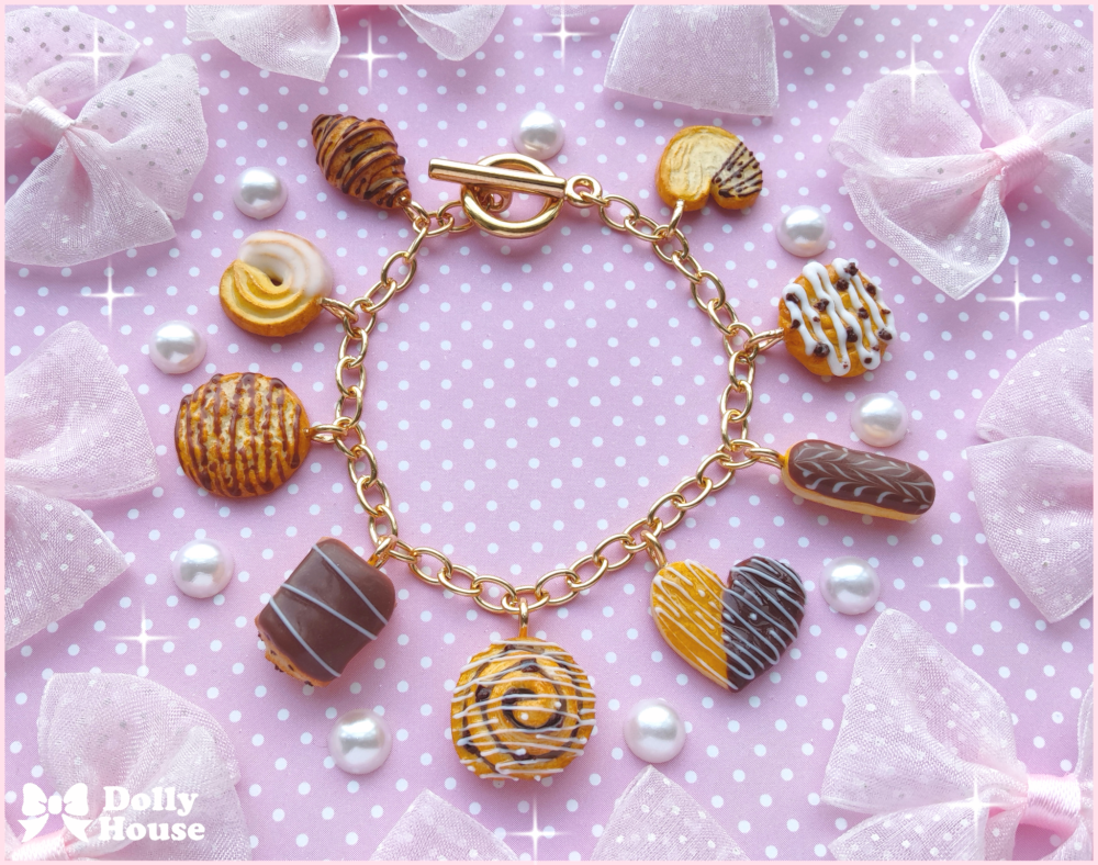 Sweet Bakery Charm Bracelet by Dolly House