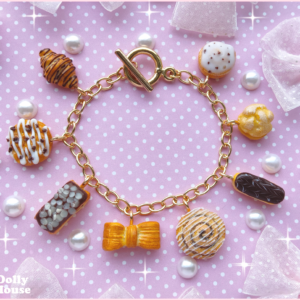 Sweet French Bakery Charm Bracelet by Dolly House