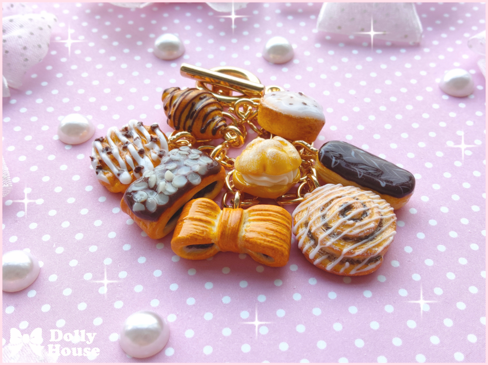 Sweet French Bakery Charm Bracelet by Dolly House
