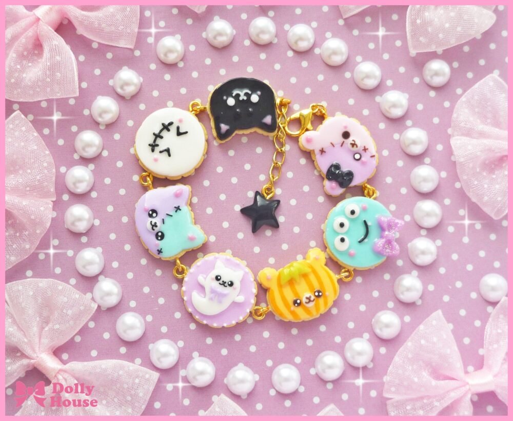 Kawaii Halloween Cookies Bracelet by Dolly House