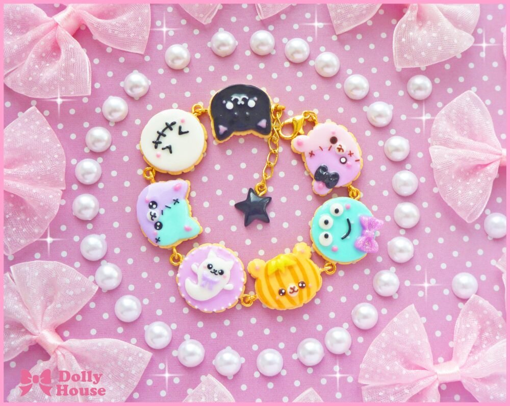 Kawaii Halloween Cookies Bracelet by Dolly House