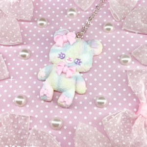 Pastel Cloud Bear Necklace by Dolly House