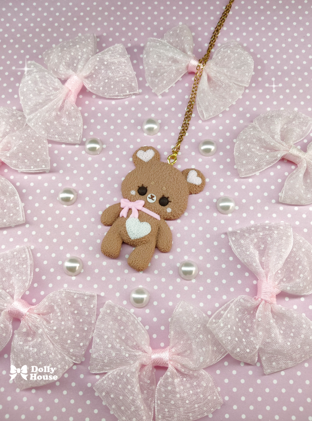 Sweetheart Bear Necklace by Dolly House
