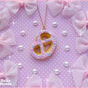 Sweet Pretzel Donut Necklace by Dolly House