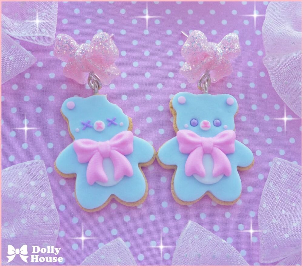 Kawaii Sweet Bears Earrings by Dolly House