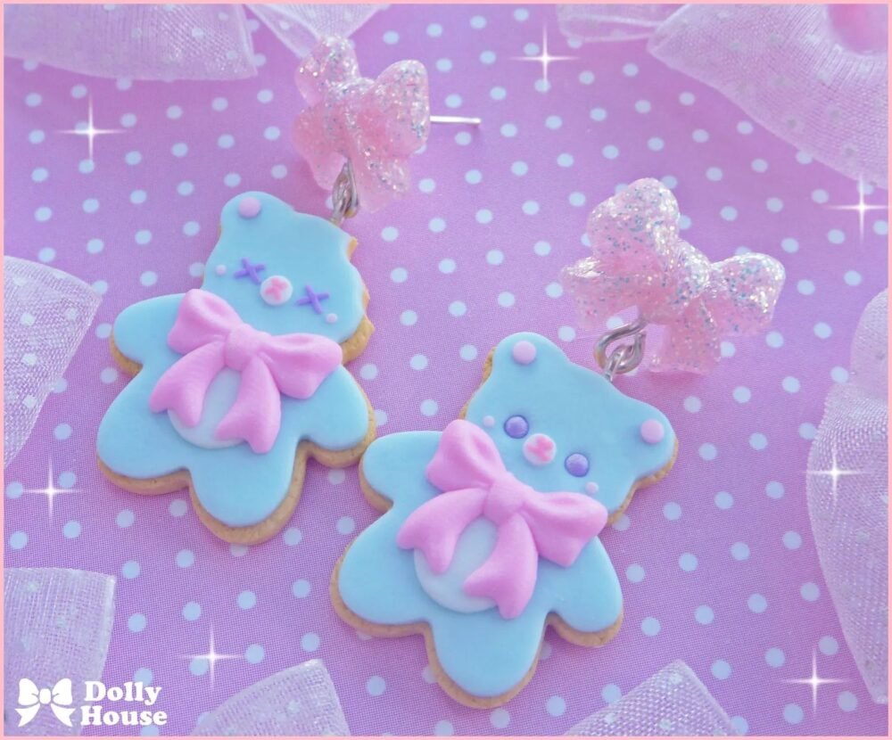 Kawaii Sweet Bears Earrings by Dolly House