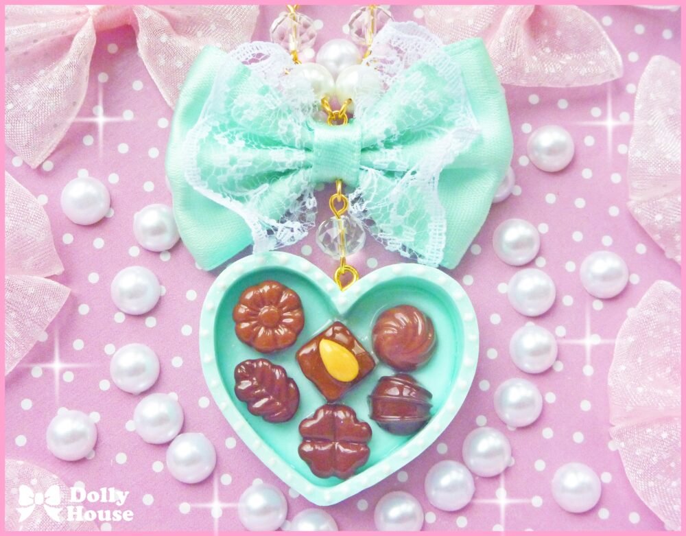Kawaii Heart Box of Chocolates Princess Necklace by Dolly House