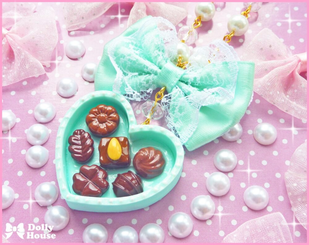 Kawaii Heart Box of Chocolates Princess Necklace by Dolly House