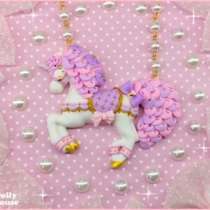 Kawaii Candy Carousel Unicorn Necklace by Dolly House